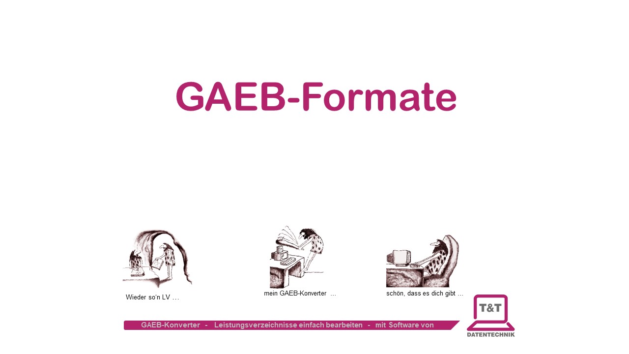 Startbildschim GAEB-Formate