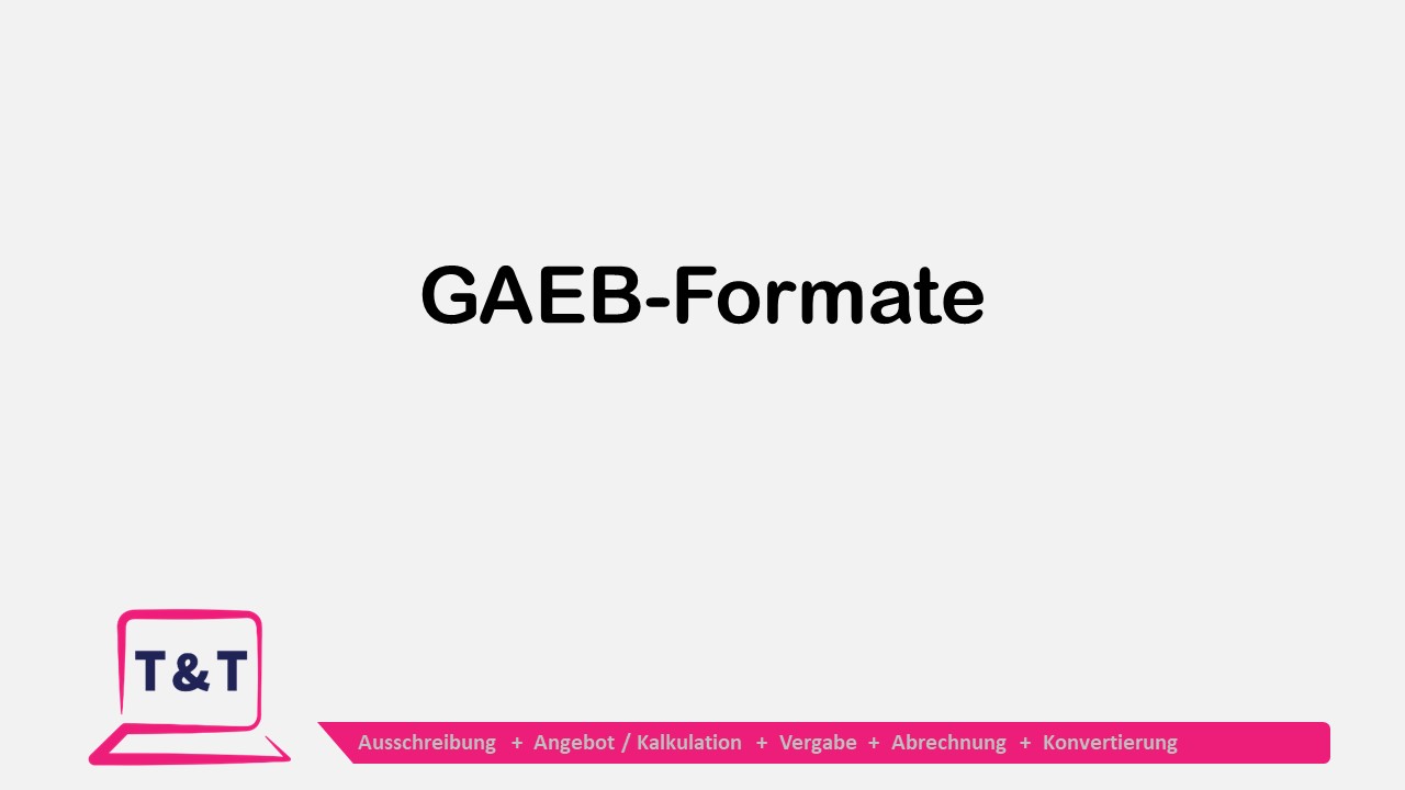 Startbildschim GAEB-Formate