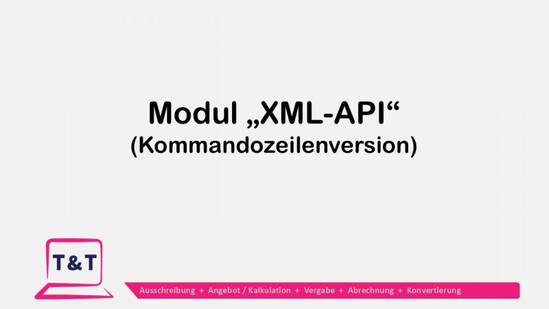 GAEB-Konverter als Kommandozeilenversion - Modul "XML-API"